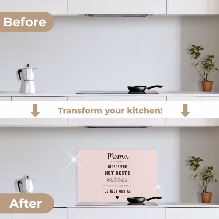 Kitchen splashback for hob - Proverbs - Quotes Mommy You Already Have Us - Mother's Day gift for mom - Pink — 7