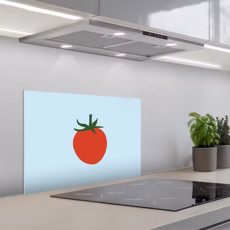 Kitchen splashback for hob - Red - Tomato - Vegetable — 1
