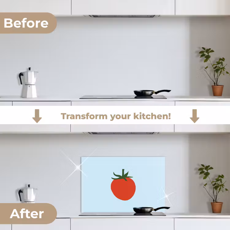 Kitchen splashback for hob - Red - Tomato - Vegetable — 7