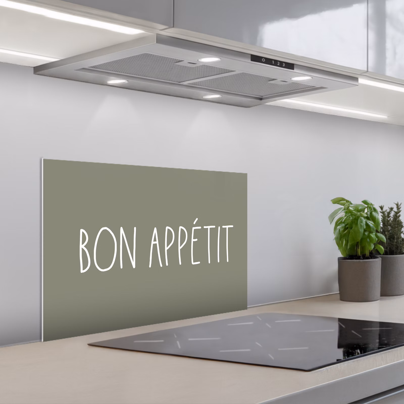 Kitchen splashback for hob - Proverbs - Bon appétit - Quotes - Enjoy your meal - Food — 1