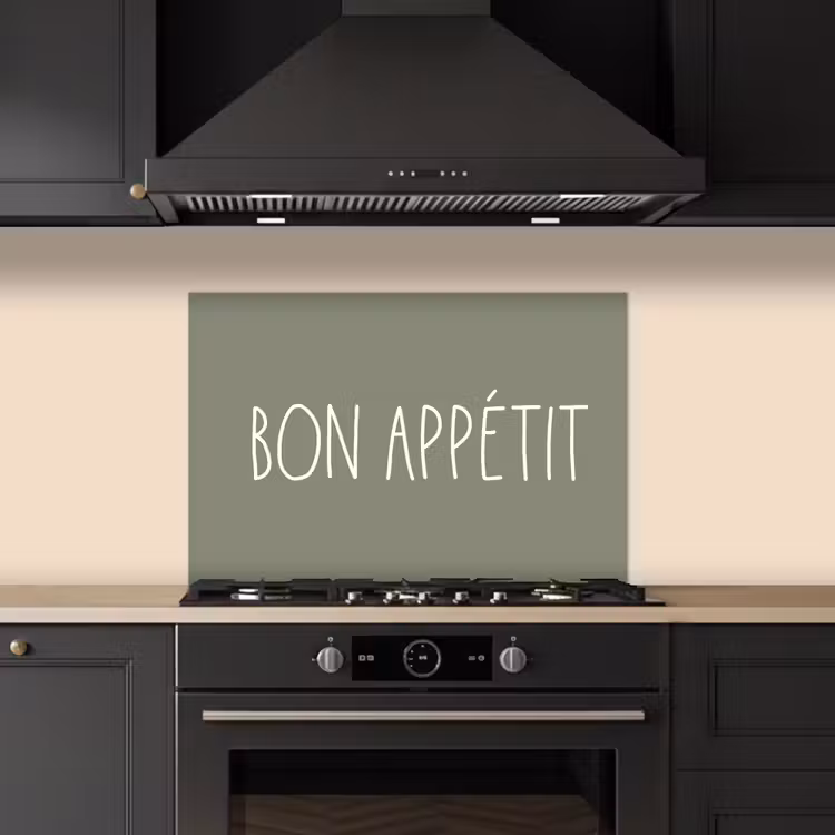 Kitchen splashback for hob - Proverbs - Bon appétit - Quotes - Enjoy your meal - Food — 5