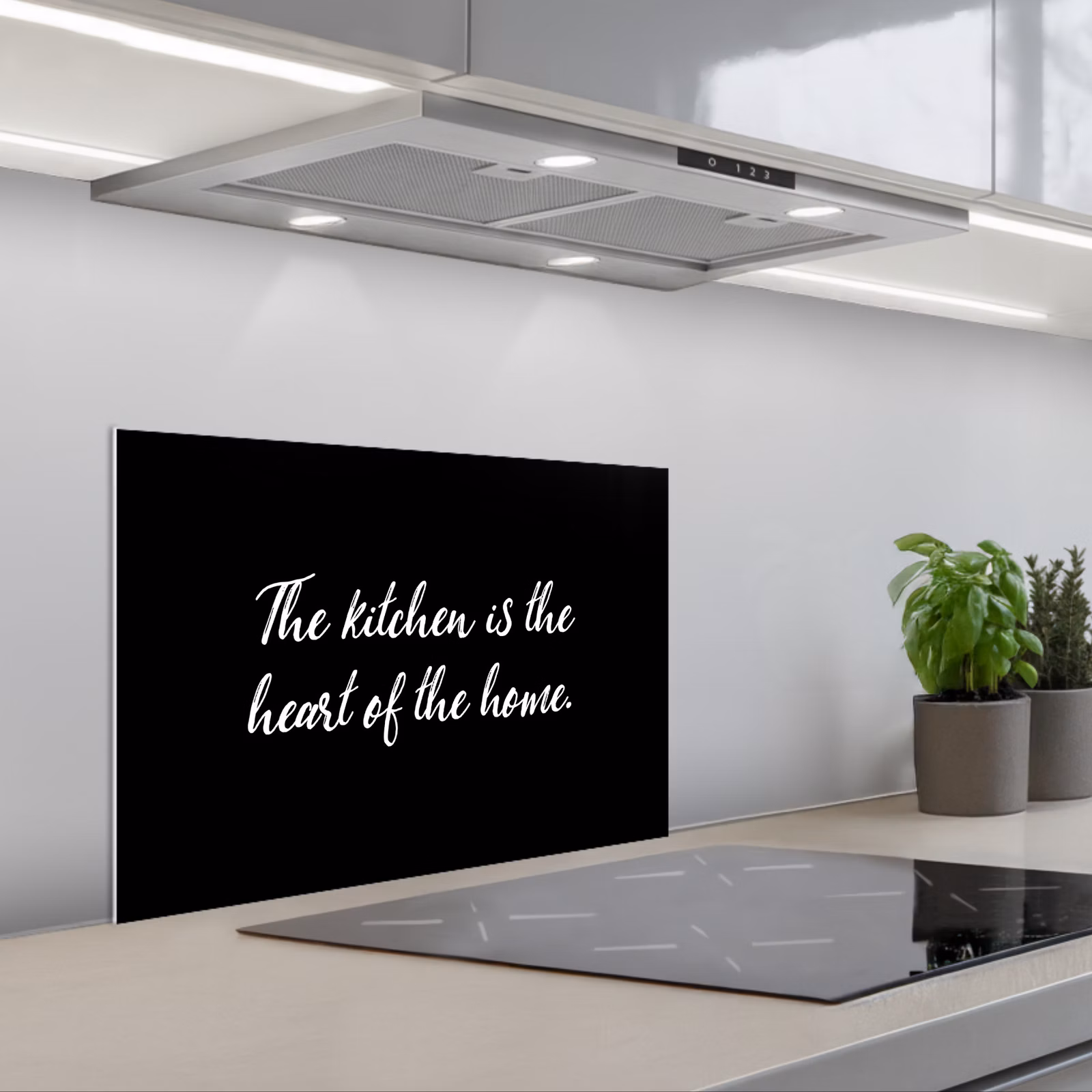 Kitchen splashback for hob - Proverbs - Cooking - Home - The kitchen is the heart of the home - Quotes — 1
