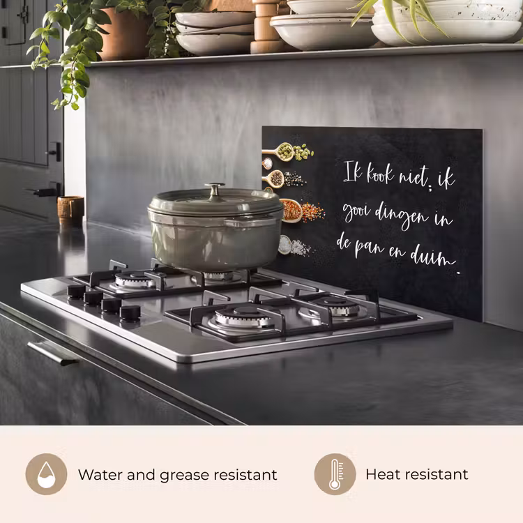 Kitchen splashback for hob - I throw things in the pan and thumb - Kitchen - Quotes - Proverbs - Humor — 2