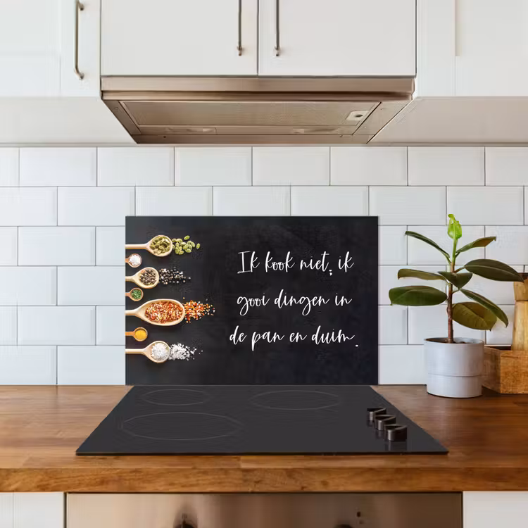 Kitchen splashback for hob - I throw things in the pan and thumb - Kitchen - Quotes - Proverbs - Humor — 3