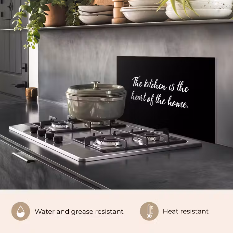 Kitchen splashback for hob - Proverbs - Cooking - Home - The kitchen is the heart of the home - Quotes — 2