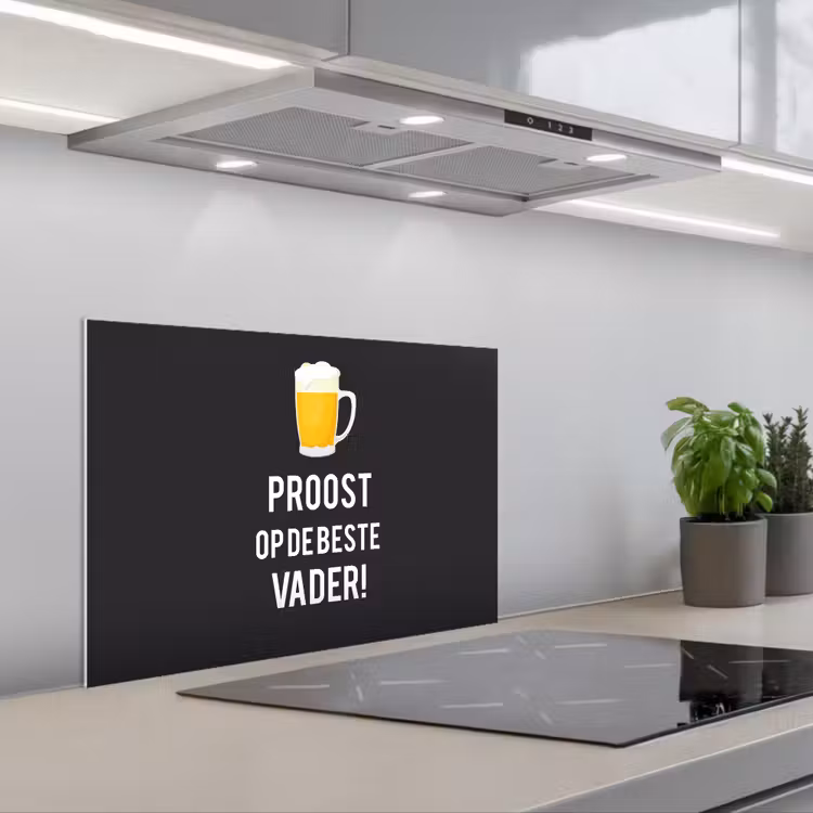 Kitchen splashback for hob - Proverbs - Cheers to the best dad - Quotes - Dad — 1