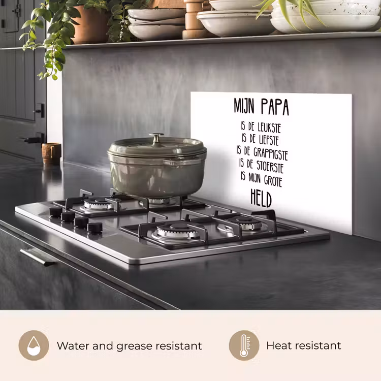 Kitchen splashback for hob - Quotes - Daddy is my big hero - Proverbs - Dad — 2