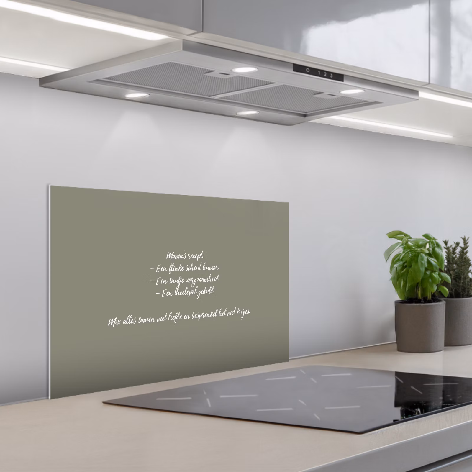 Kitchen splashback for hob - Quotes - Mom - Proverbs - Mom's recipe - Cooking — 1