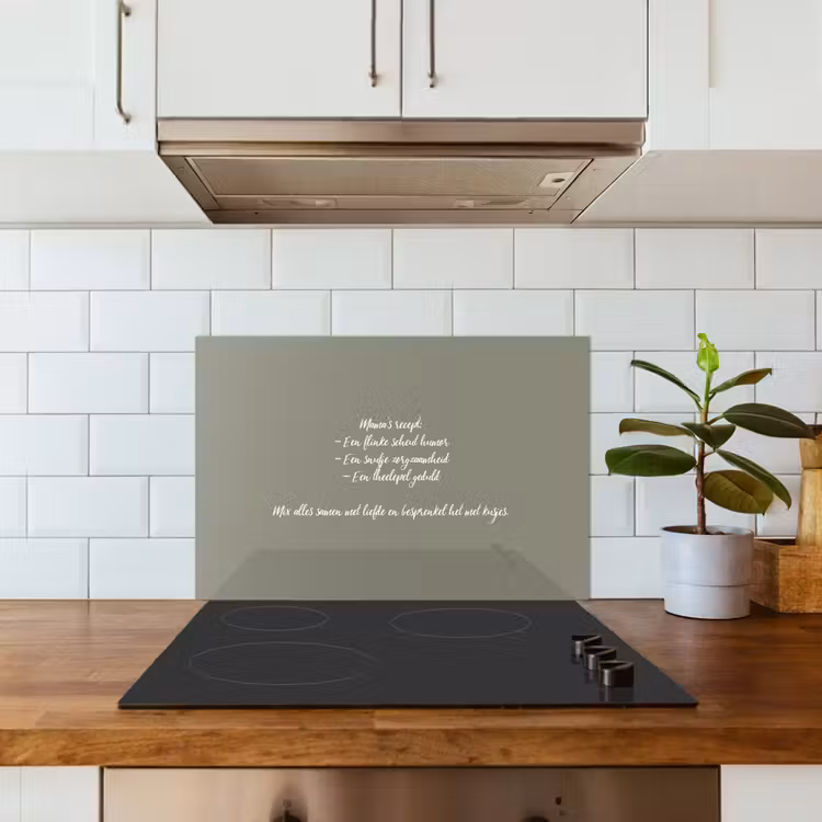 Kitchen splashback for hob - Quotes - Mom - Proverbs - Mom's recipe - Cooking — 3
