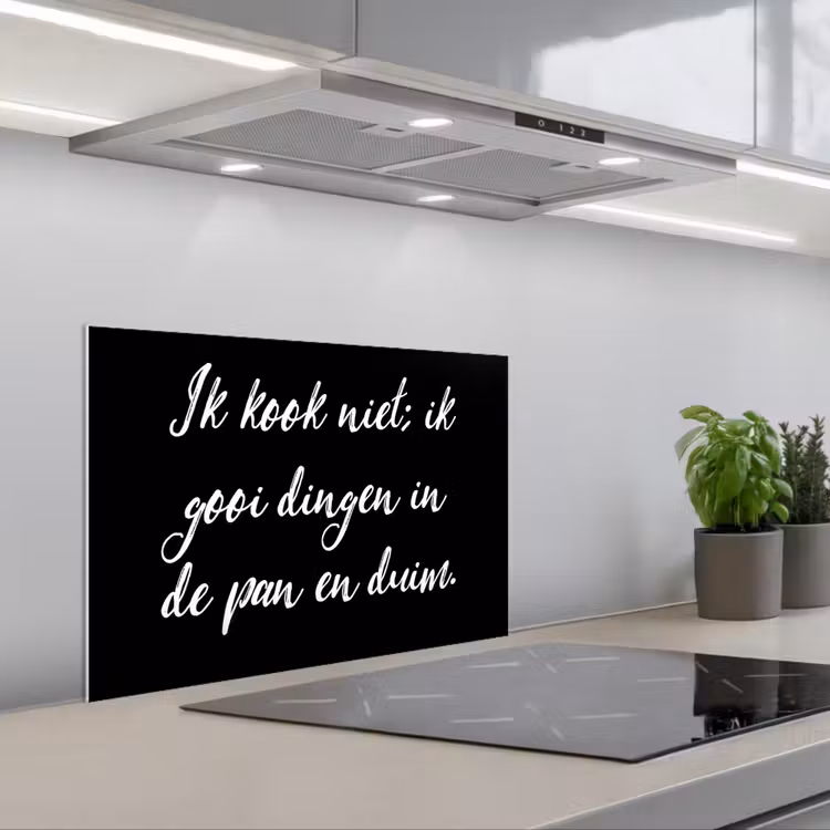 Kitchen splashback for hob - I don't cook - Proverbs - Cooking - Humor - Quotes — 1