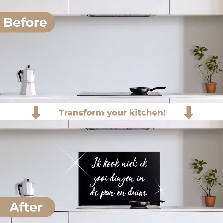 Kitchen splashback for hob - I don't cook - Proverbs - Cooking - Humor - Quotes — 7