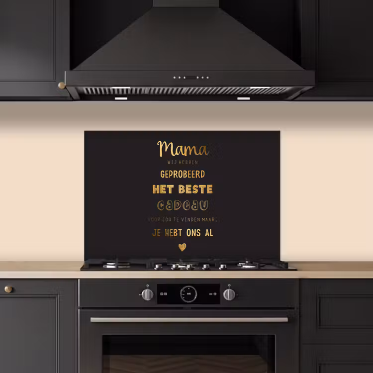 Kitchen splashback for hob - Proverbs - Quotes Mom You Already Have Us - Mother - Mother's Day gift for mom - Gold — 5
