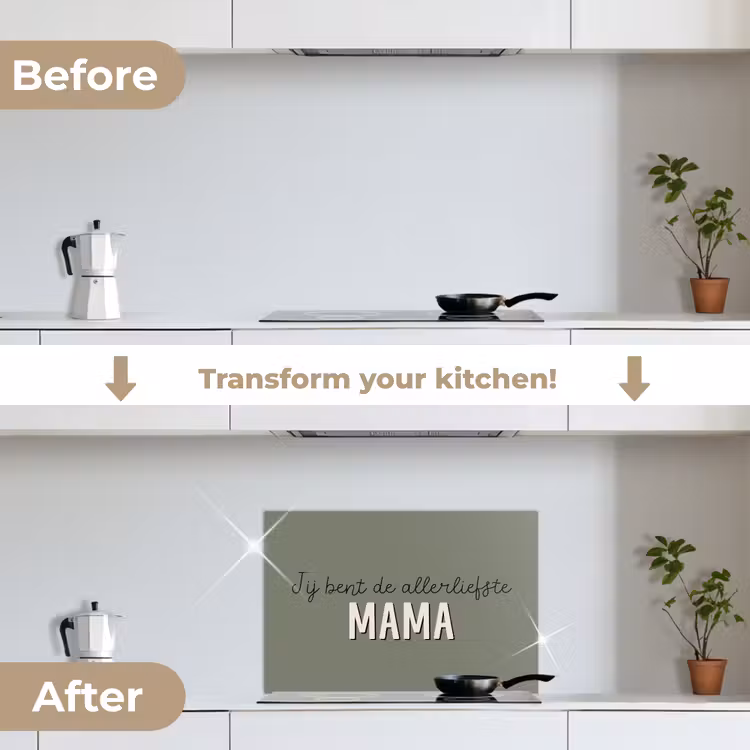 Kitchen splashback for hob - Proverbs - Quotes You are the dearest Mommy - Mother's Day - Mother's gift — 7