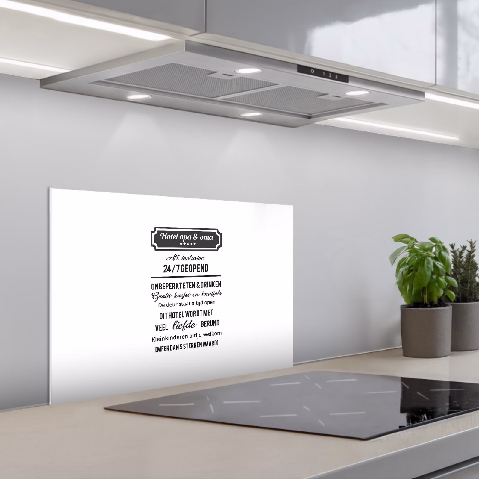 Kitchen splashback for hob - Hotel grandpa & grandma - Proverbs - Grandpa - Quotes - Grandma — 1