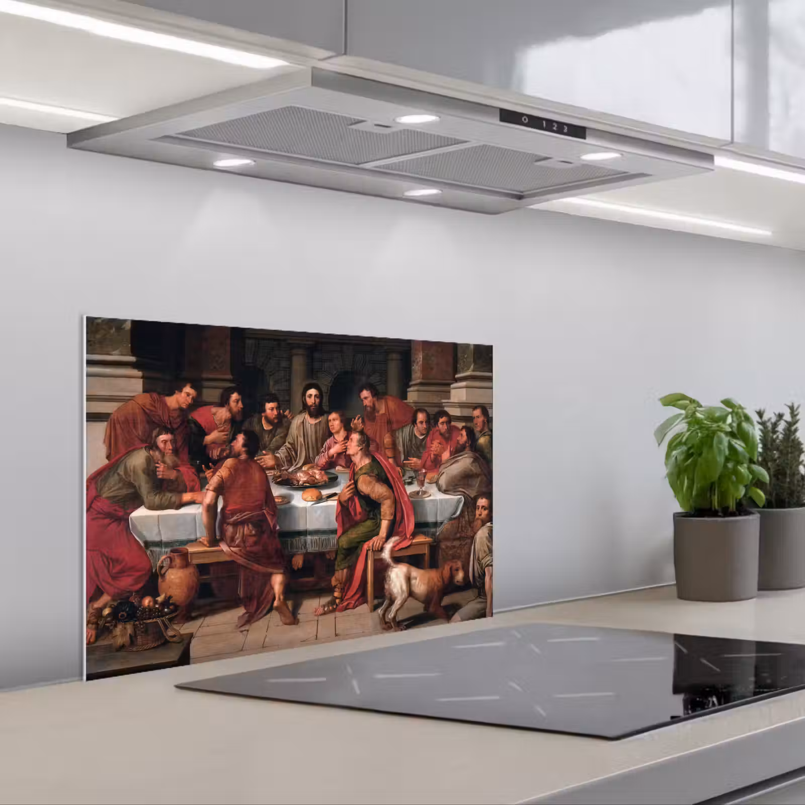 Kitchen splashback for hob - The Last Supper - Painting by William Key — 1