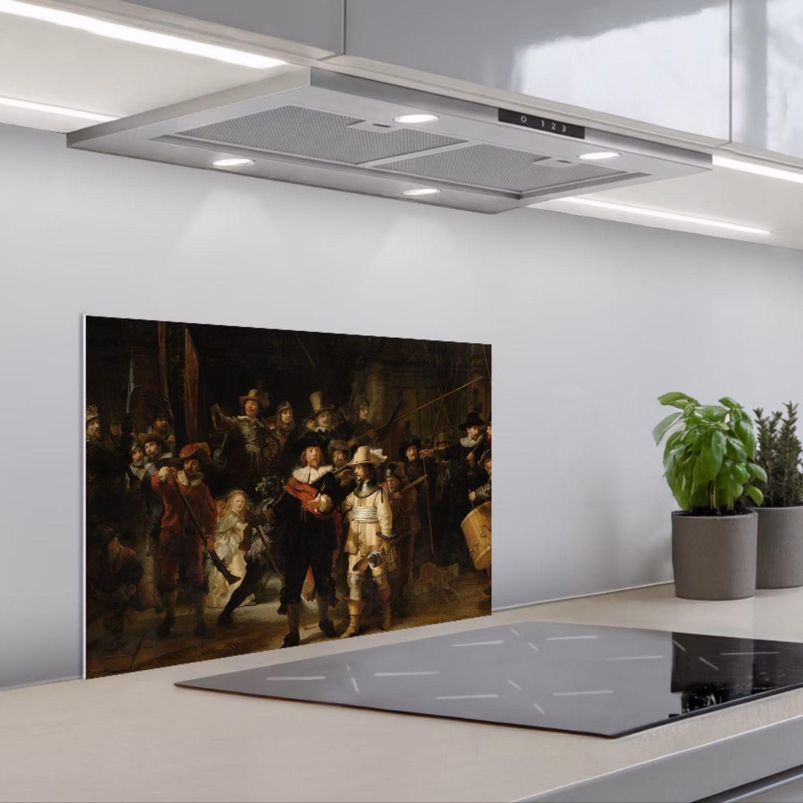 Kitchen splashback for hob - The Night Watch - Art - Old Masters - Rembrandt — 1