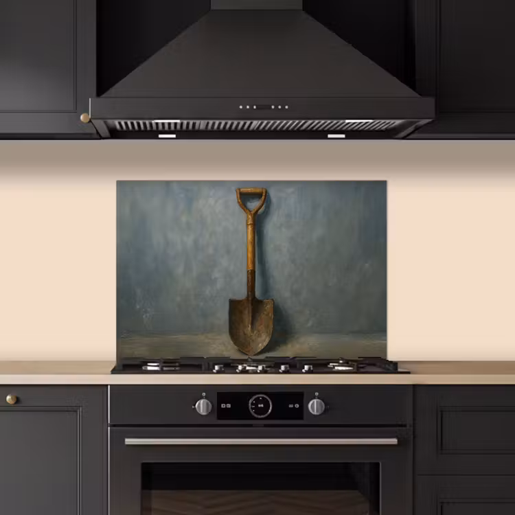 Kitchen splashback for hob - Shovel - Tools - Painting — 5