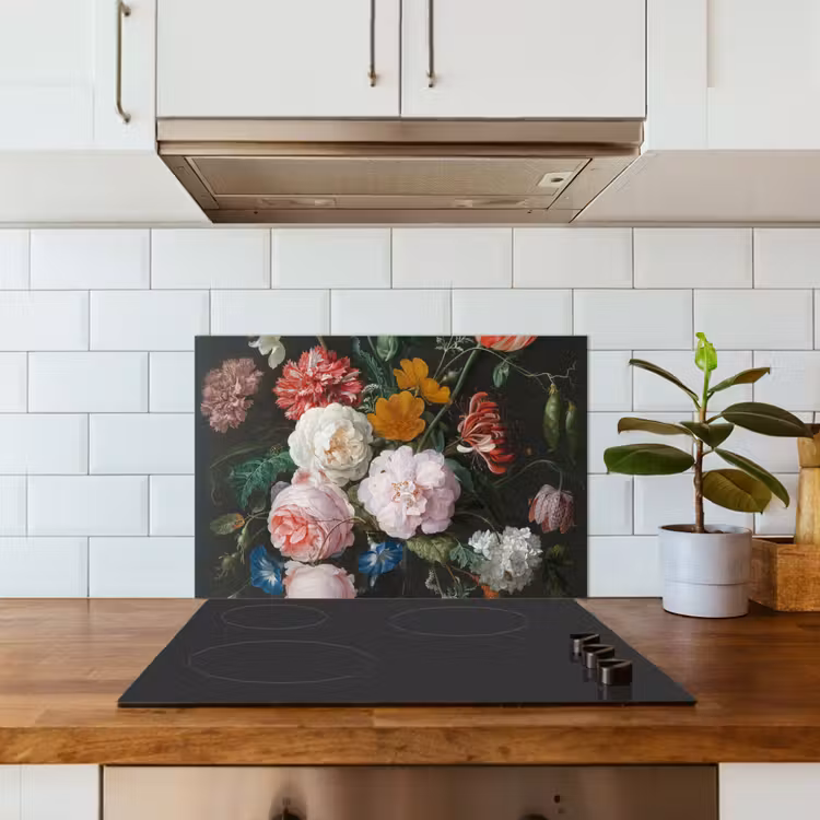 Kitchen splashback for hob - Still life with flowers in a glass vase - Painting by Jan Davidsz. de Heem — 3