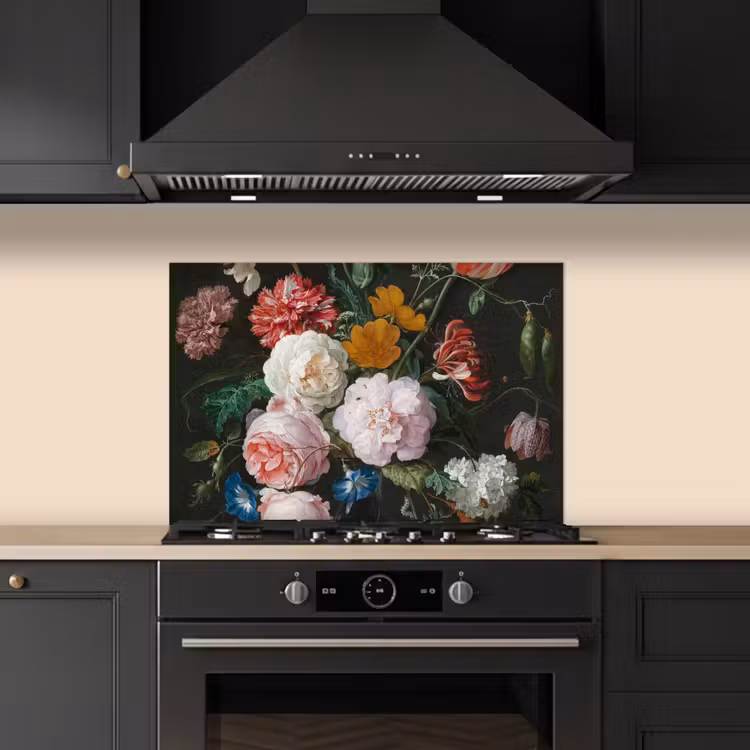 Kitchen splashback for hob - Still life with flowers in a glass vase - Painting by Jan Davidsz. de Heem — 5
