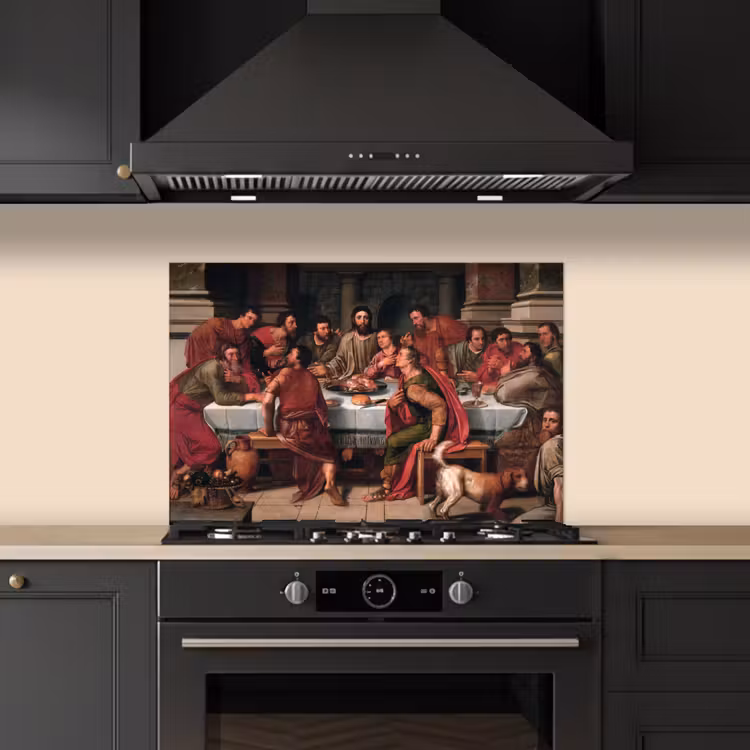 Kitchen splashback for hob - The Last Supper - Painting by William Key — 5