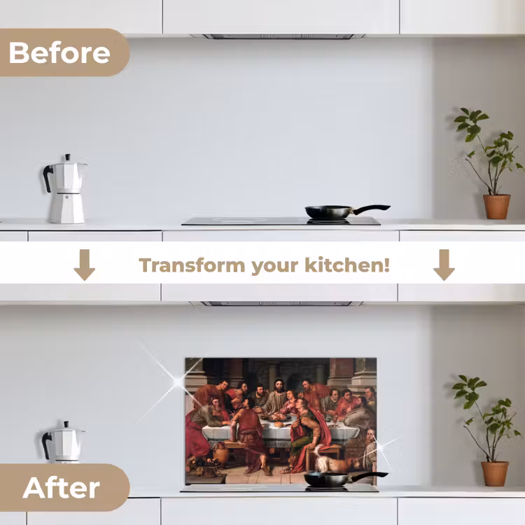 Kitchen splashback for hob - The Last Supper - Painting by William Key — 7