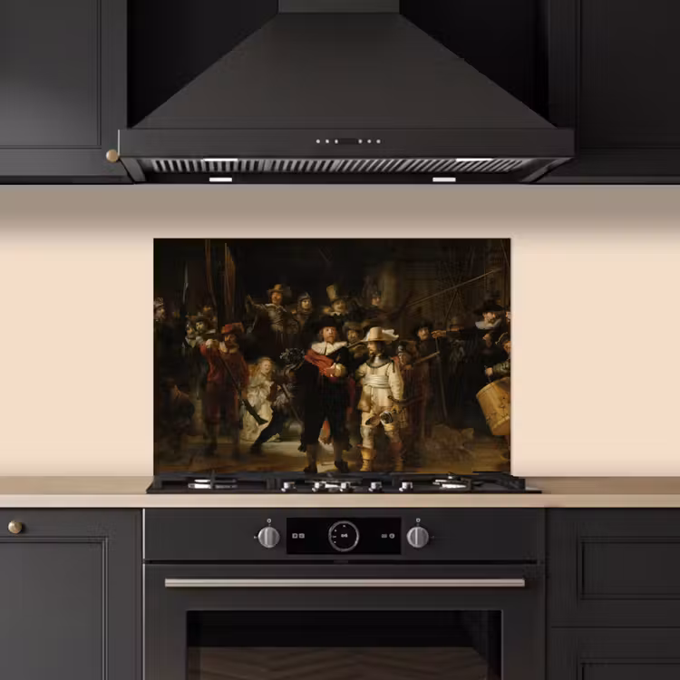 Kitchen splashback for hob - The Night Watch - Art - Old Masters - Rembrandt — 5