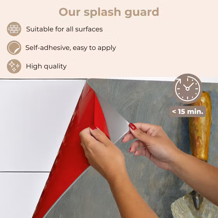 Kitchen splashback for hob - Trowel - Paint - Tools — 4