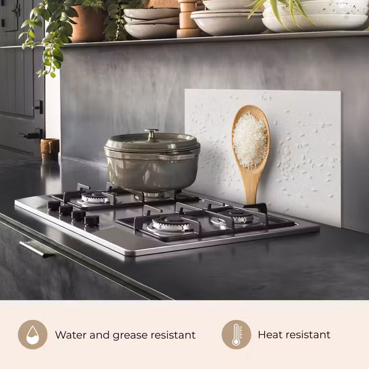 Kitchen splashback for hob - Wood - Spoon - Rice — 2