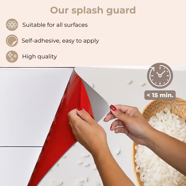 Kitchen splashback for hob - Wood - Spoon - Rice — 4