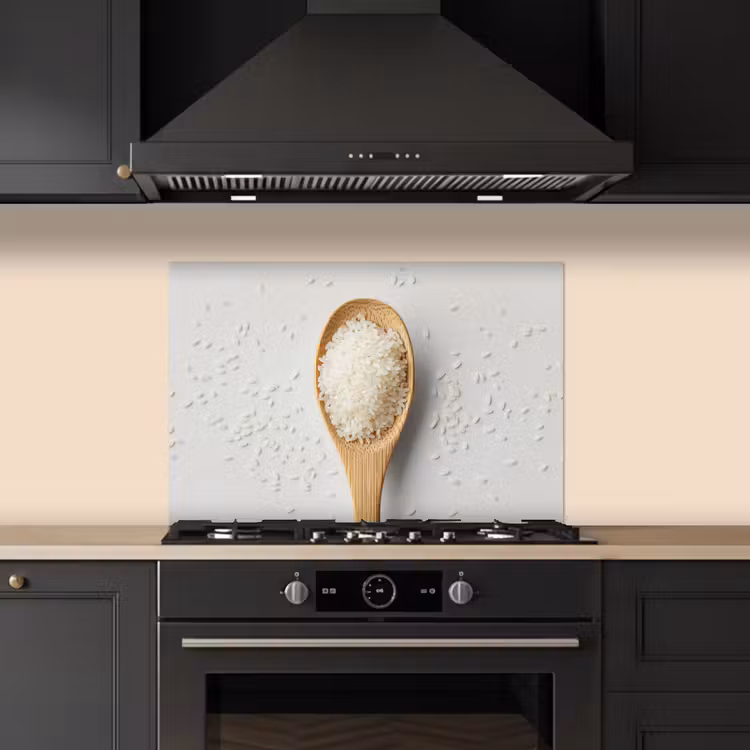 Kitchen splashback for hob - Wood - Spoon - Rice — 5