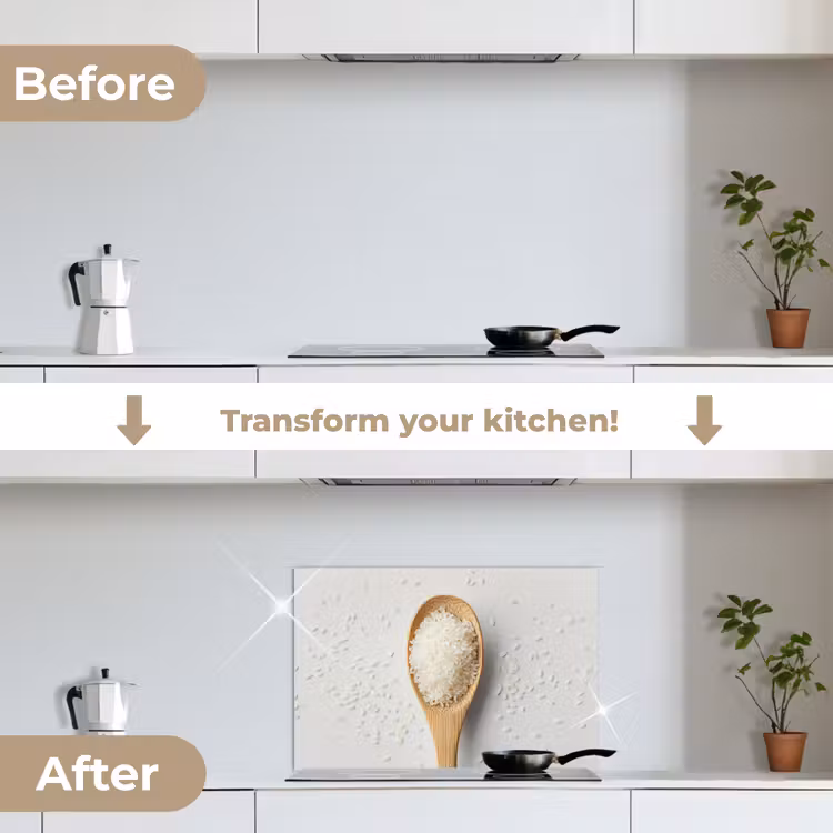 Kitchen splashback for hob - Wood - Spoon - Rice — 7