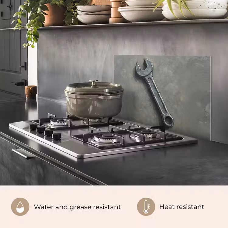 Kitchen splashback for hob - Wrench - Painting - Tools - Paint — 2