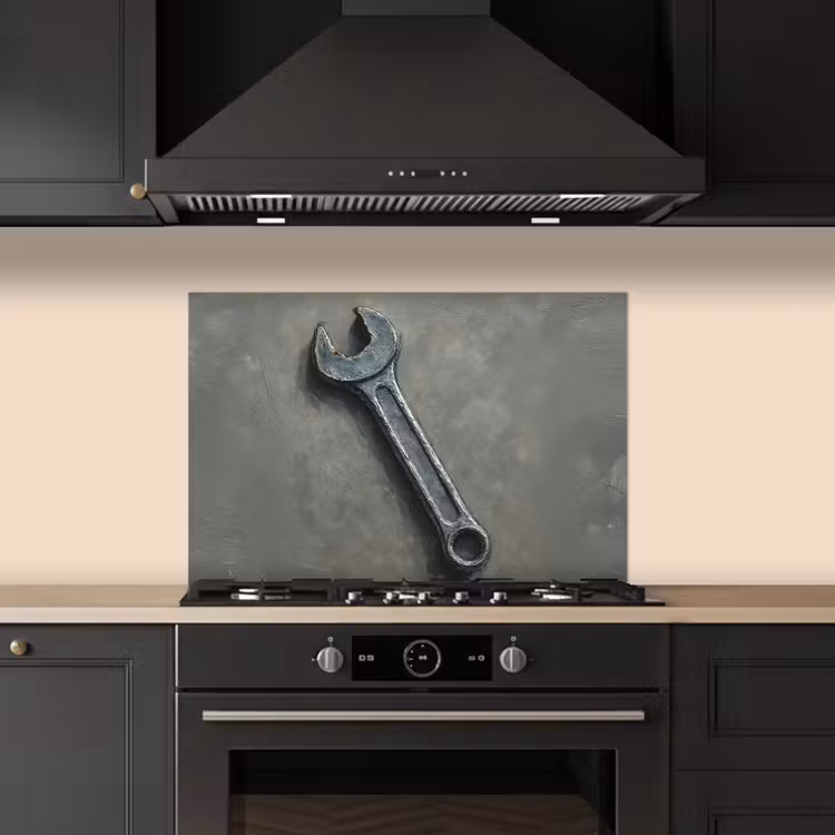 Kitchen splashback for hob - Wrench - Painting - Tools - Paint — 5