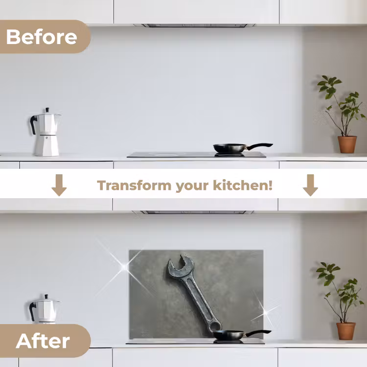 Kitchen splashback for hob - Wrench - Painting - Tools - Paint — 7