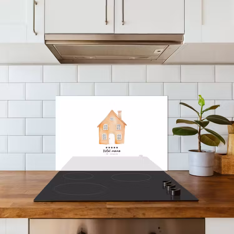 Kitchen splashback for hob - Orange - Cottage - Quote - Hotel — 3