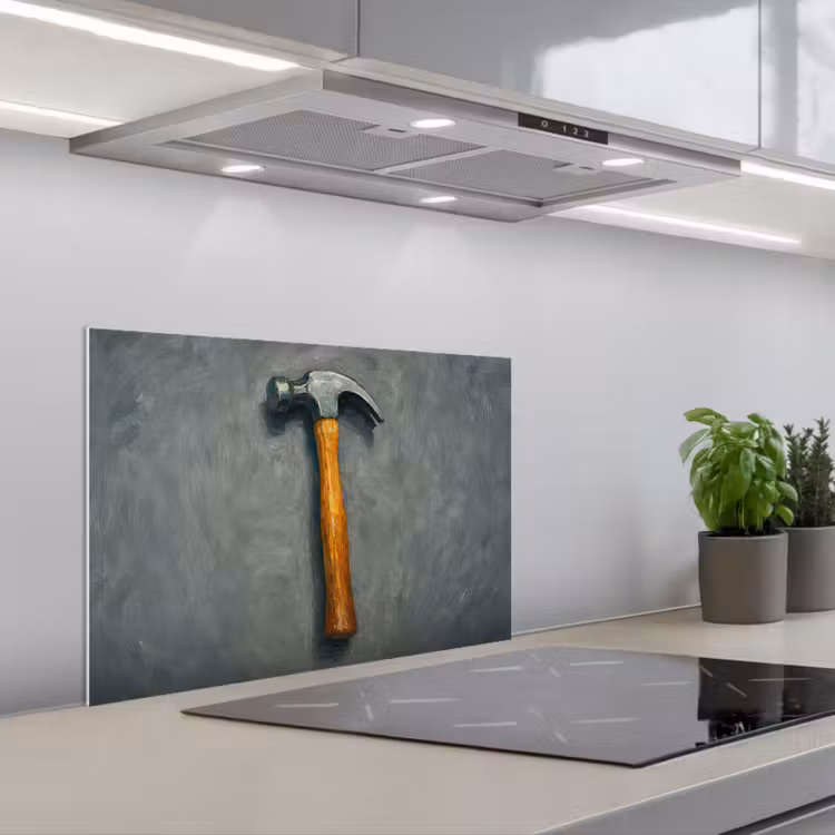 Kitchen splashback for hob - Hammer - Painting - Tools — 1