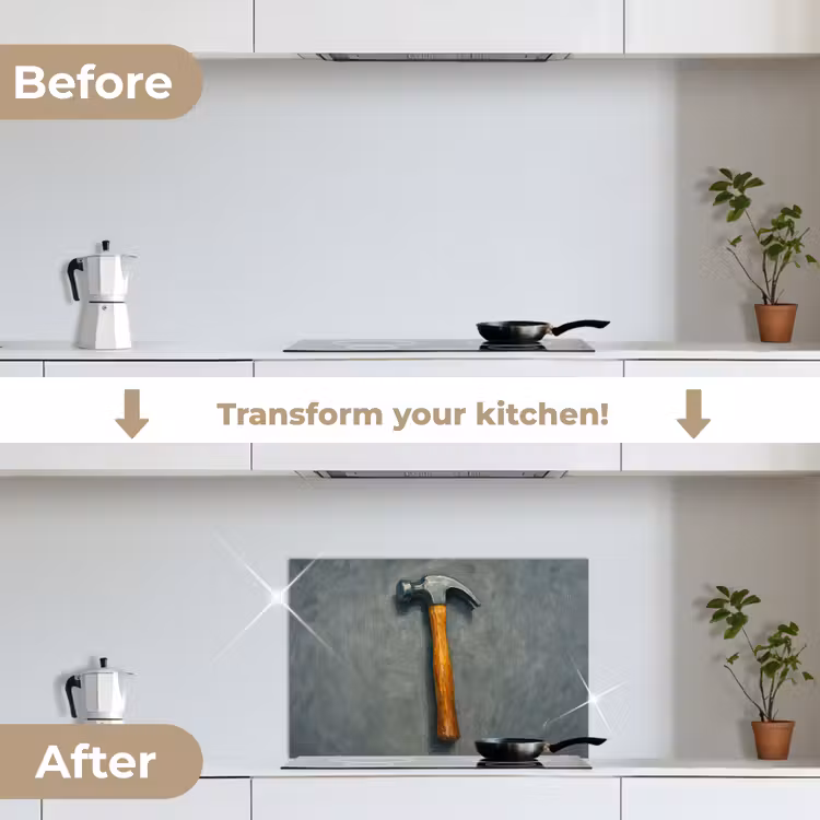 Kitchen splashback for hob - Hammer - Painting - Tools — 7