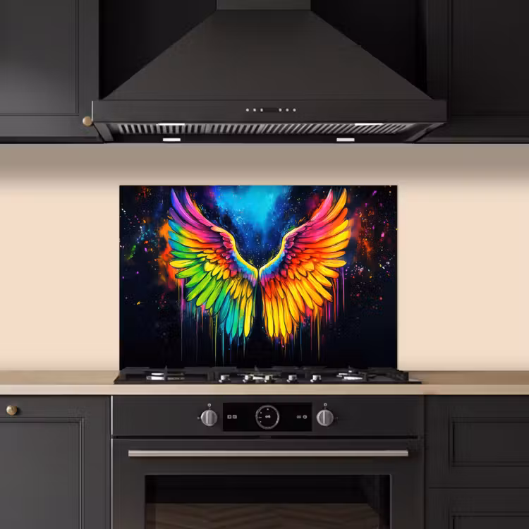 Kitchen splashback for hob - Rainbow colors - Wings - Magical — 5