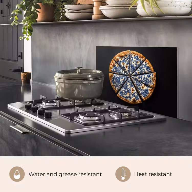 Kitchen splashback for hob - Pizza - Food - Delftware — 2