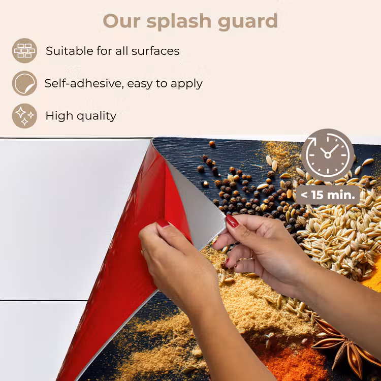 Kitchen splashback for hob - Spices - Explosion - Orange — 4