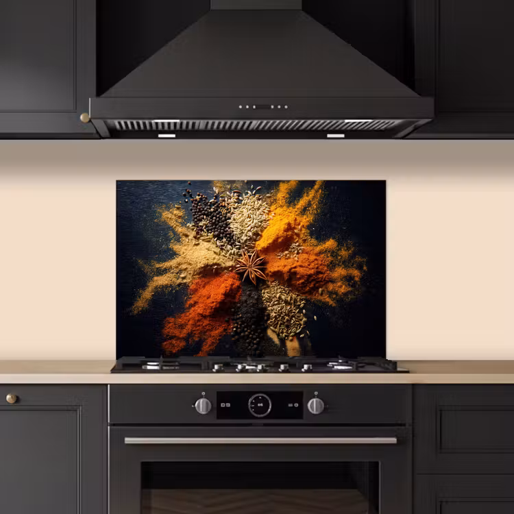 Kitchen splashback for hob - Spices - Explosion - Orange — 5