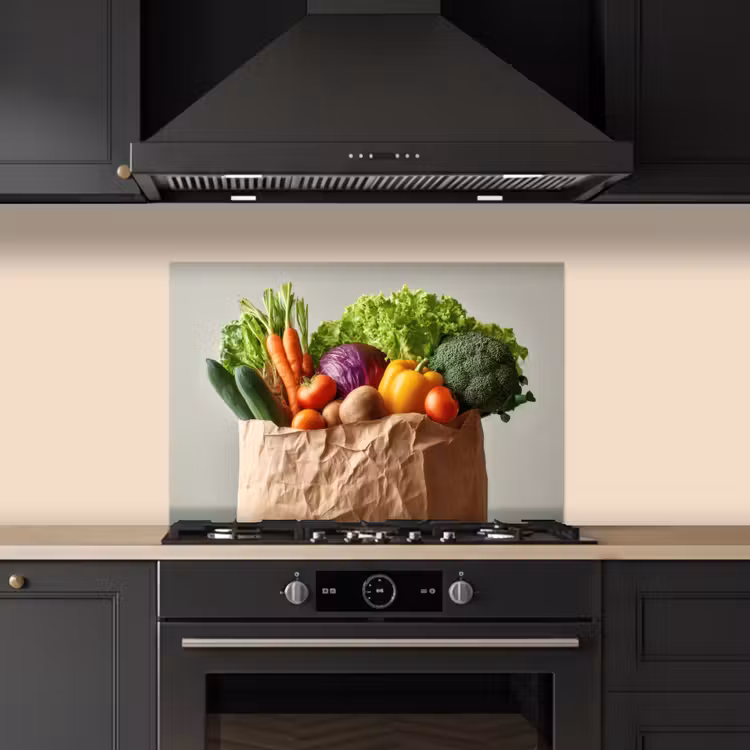 Kitchen splashback for hob - Papers - Groceries - Colorful — 5