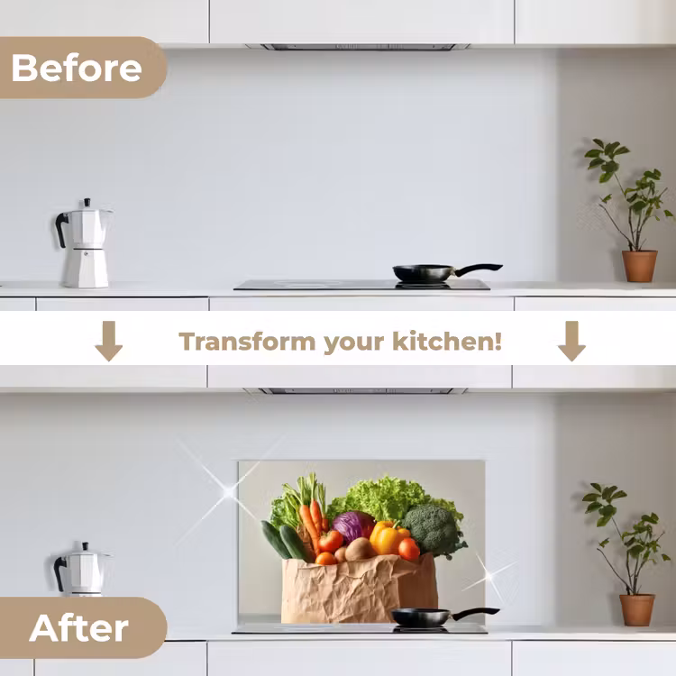 Kitchen splashback for hob - Papers - Groceries - Colorful — 7