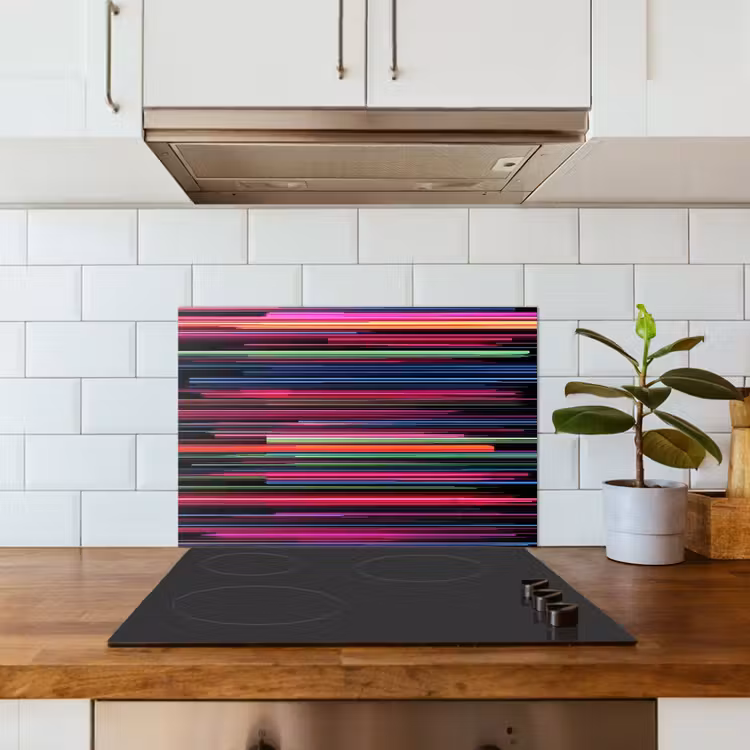 Kitchen splashback for hob - Gaming - Abstract - Lines - Horizontal - Colorful — 3