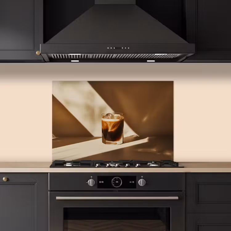 Kitchen splashback for hob - Glass - Iced Coffee - Shade - Brown — 5