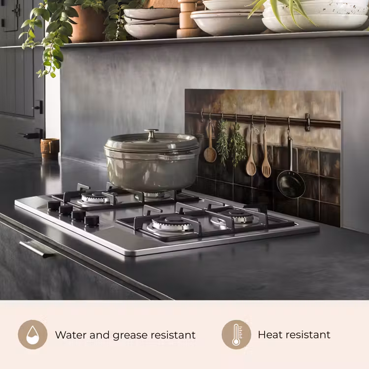 Kitchen splashback for hob - Kitchenware - Rustic - Tiles - Spices — 2