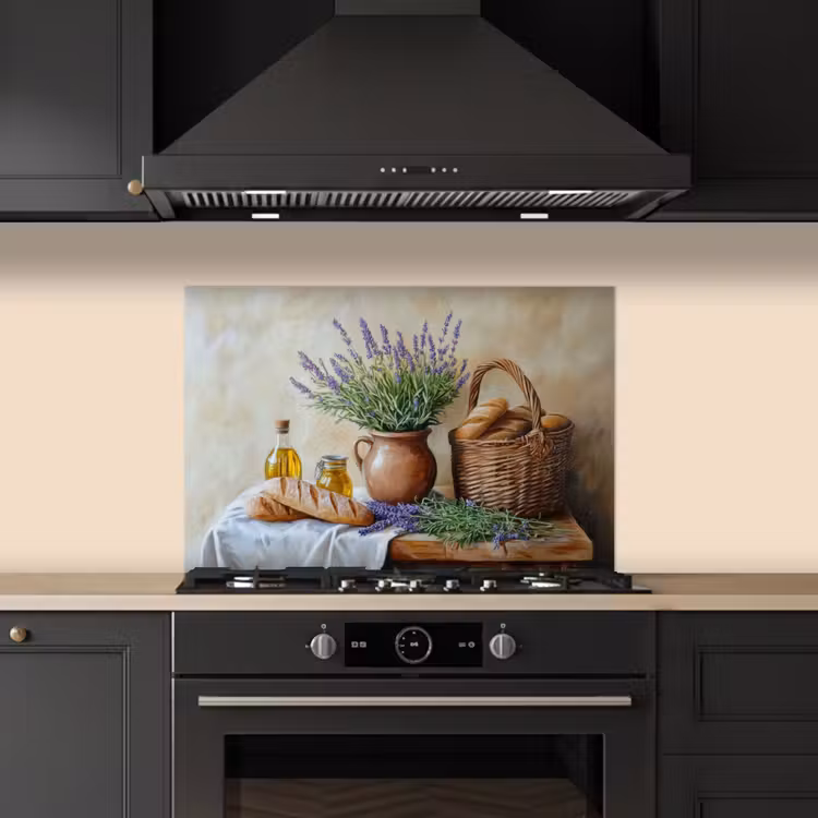 Kitchen splashback for hob - Lavender - Bread - Still Life — 5