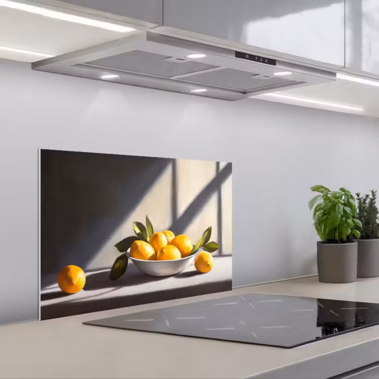 Kitchen splashback for hob - Lemons - Still Life - Yellow — 1