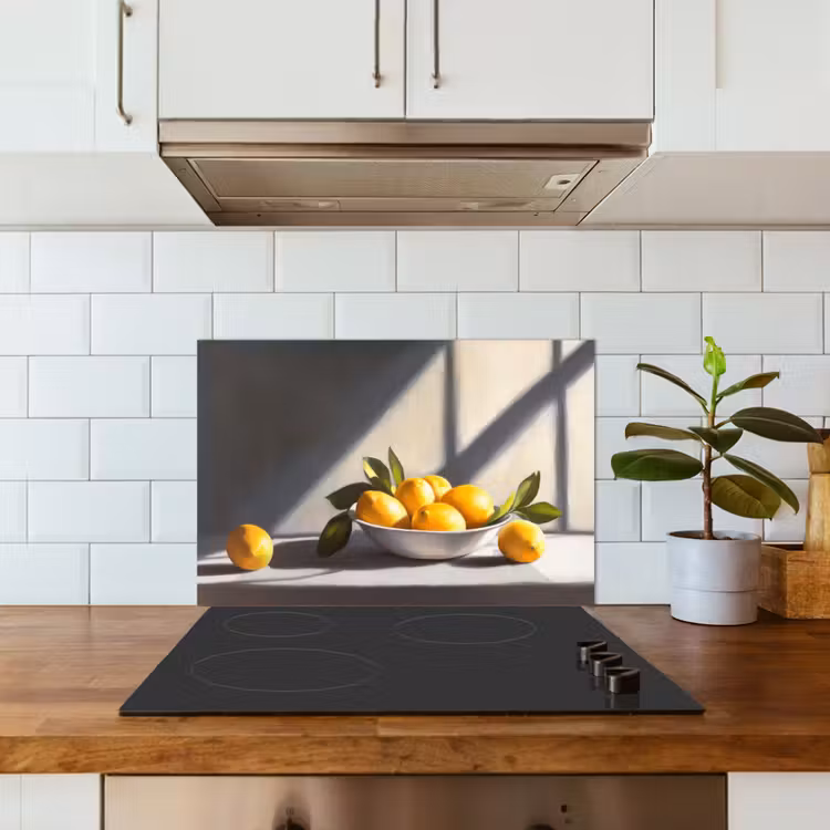 Kitchen splashback for hob - Lemons - Still Life - Yellow — 3