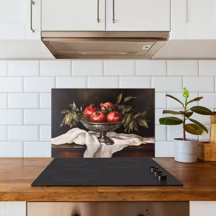 Kitchen splashback for hob - Pomegranates - Classic - Vintage — 3